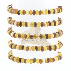 Mix raw amber beads bracelet
